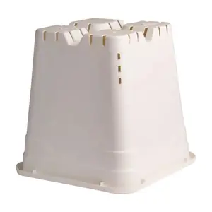 Active Aqua 12" x 12" Square White Pot, 12" Tall