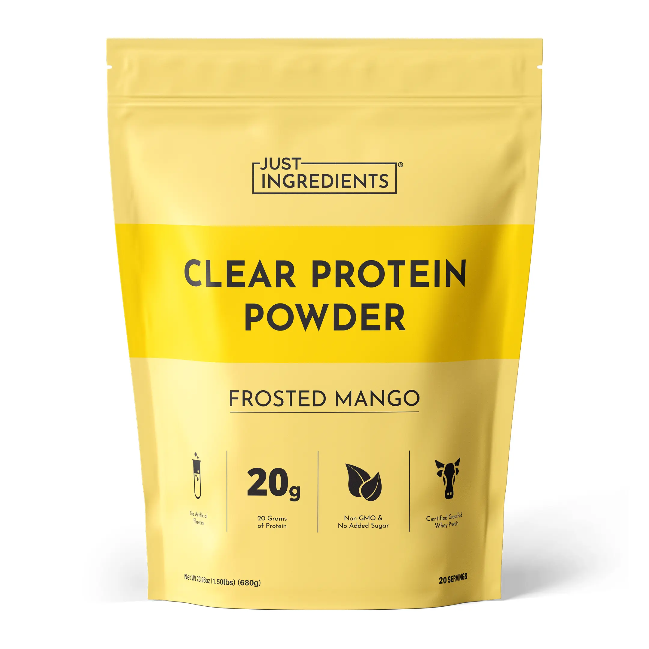 Just Ingredients Frosted Mango Clear Protein Powder - 20 Serving Bag Edible Supplements