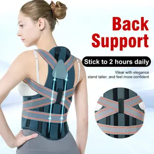 Posture Corrector [SpringGlowUp] Brace Dual Back Support for Hunchback & Slouching | Adjustable Spine Alignment Belt for Men & Women | Office, Gym, Daily Use Tool Healthcare
