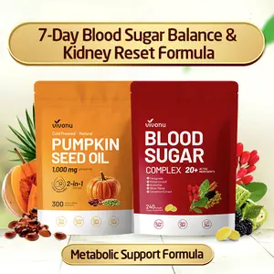 VivoNu Wellness Bundle – Pumpkin Seed Oil (300 Capsules) + Blood Sugar Support Formula (240 Capsules) – Natural Daily Nutrition for Energy, Heart & Metabolic Health mothersdaygift