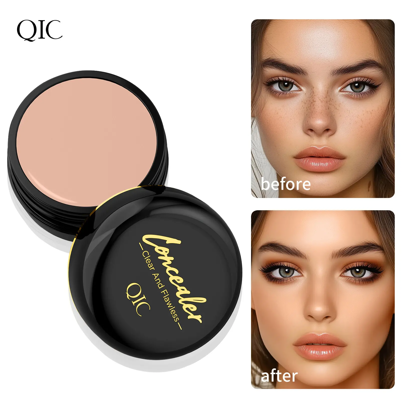 Long-Lasting Concealer Balm, Moisturizing Matte Cream for Tattoo Cover & Face Blemishes, Waterproof Sweat-Proof Makeup for Women, Men & All Skin Types