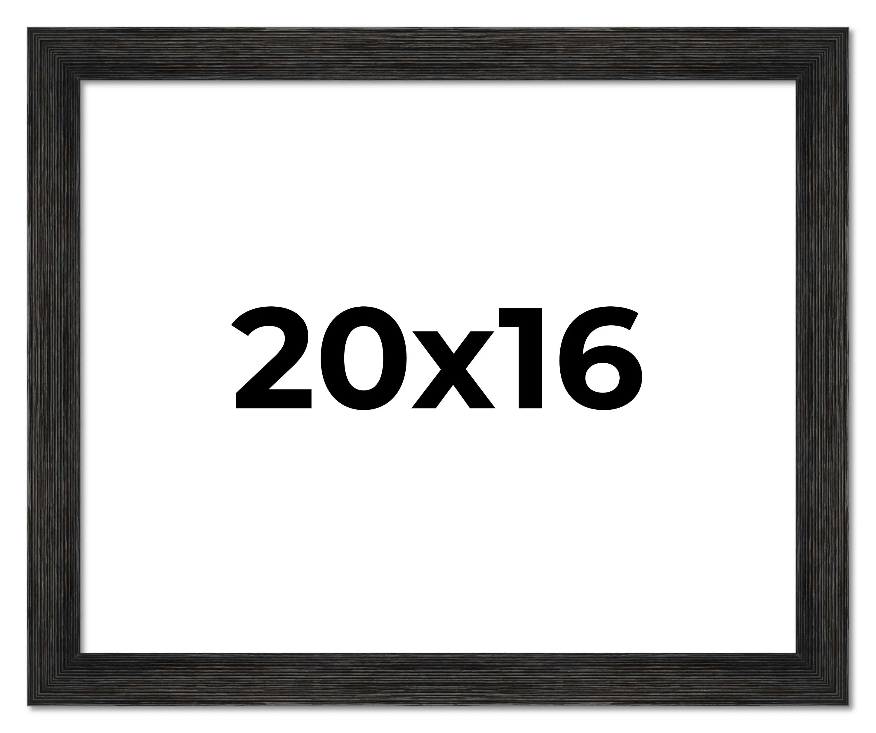 12x24 Wide Barnwood Picture Frame with UV-Resistant Acrylic & Acid Free Backing, Available in 6 Paint Finishes - Grey, Brown, White, and Black