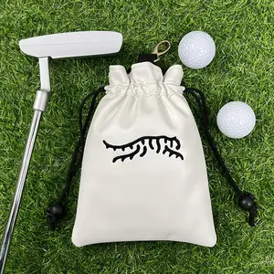 Portable Golf Ball & Tee Pouch with Drawstring, Golf Ball Bag, Golf Equipment, Golf Accessory for Men & Women Golfers, Perfect Gift for Dad, Boyfriend, Husband on Birthday