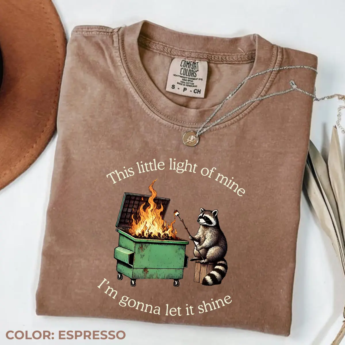 Comfort Colors Dumpster Fire Raccoon Shirt, Funny Chaotic Trash Panda Graphic Tee, Meme Humor Parody T-Shirt, Sarcastic Raccoon Shirt, Retro Funny Mental Health Vibes Shirt, Casual Comfort Colors Unisex Tee
