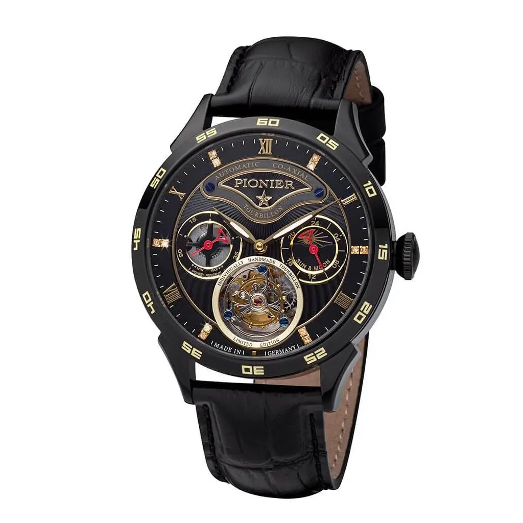 Geneva Automatic Tourbillon Pionier - GM-902-8 | Black | Handmade German Watch