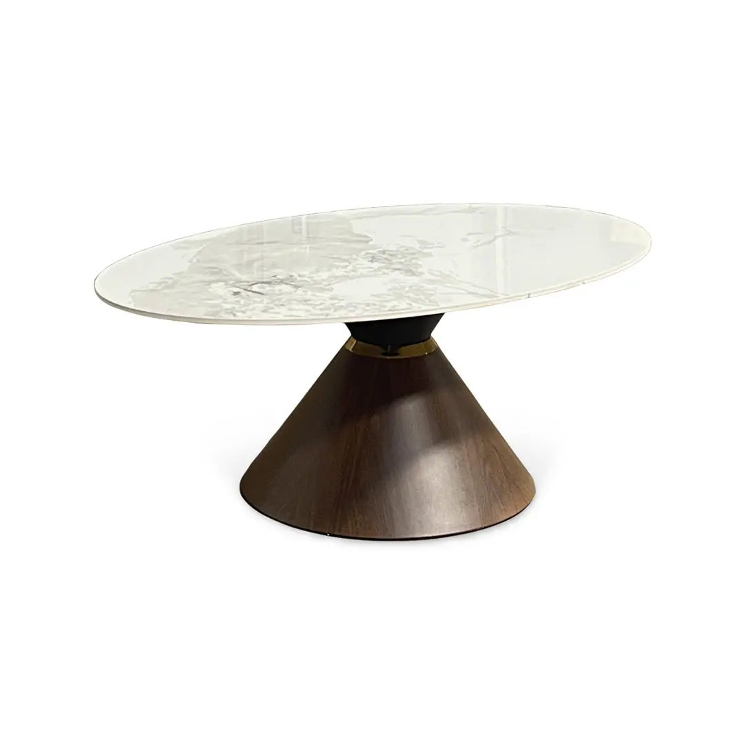 Sintered Stone Oval Cocktail Table