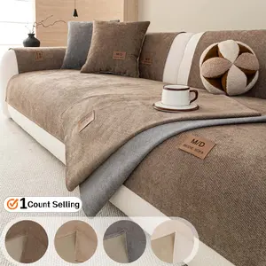Solid Color Thick Couch Cover for Dogs and Cats, Non‑Slip Sofa Seat Protector Pad, Soft Pet‑Friendly Furniture Cover, Multiple Colors for 1/2/3/4 Seater Sofa, Sofa Slipcover, Removable Washable Covers