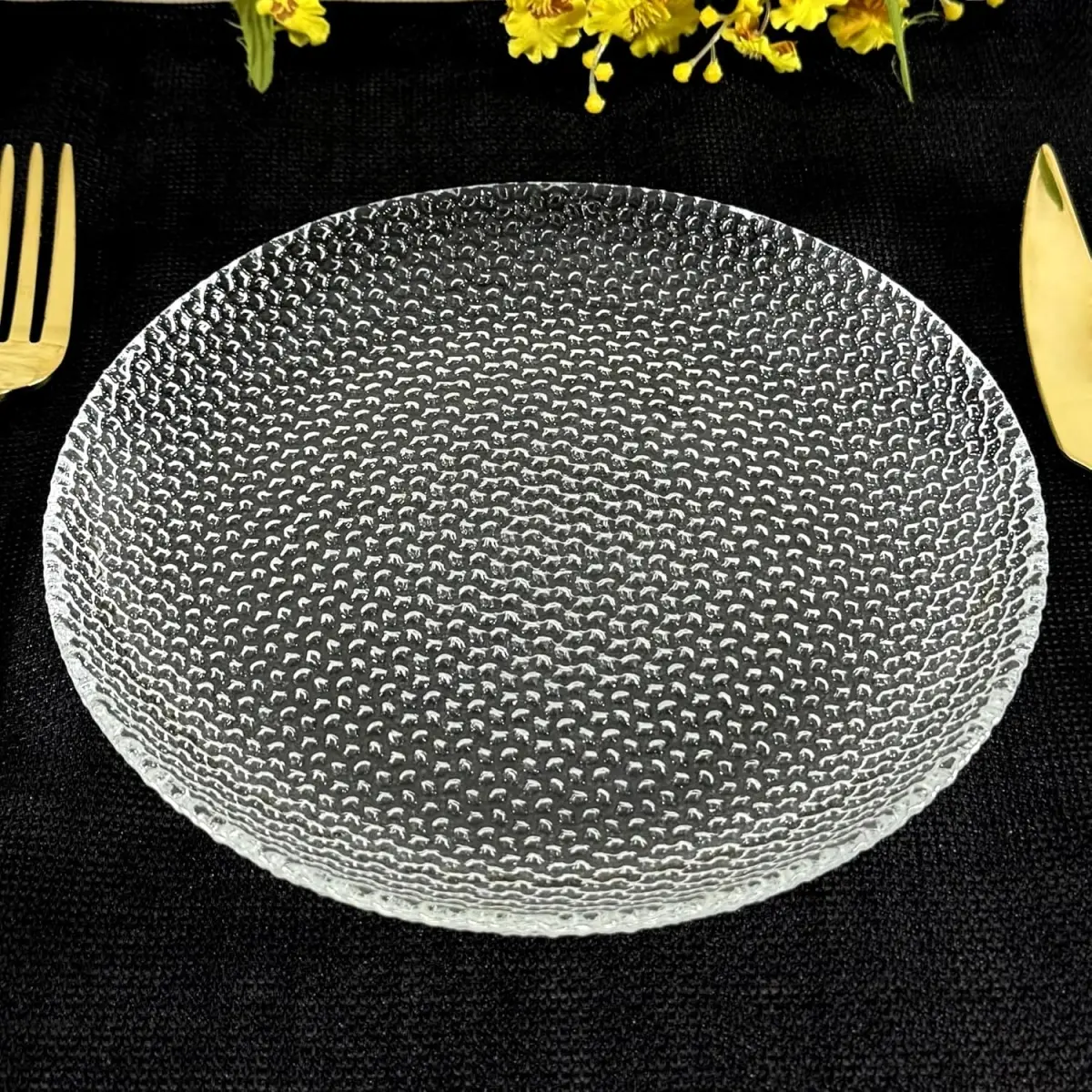 RAMART Studio Glass R1742-0 Cabana Glass Salad Plate, Clear - Set of 12