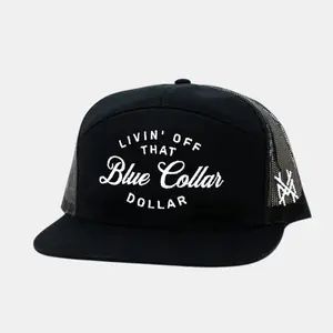 [ HOT NEW 2026 ] Livi Off That Blue Collar Dollar Embroidered Snapback Adjustable (Up To A Size 8 Head) Premium Trucker Hat