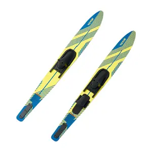 VEVOR 67" Water Skis, Adult Water Ski with X-9 Adjustable Horseshoe Bindings & Padded Rear Toe Plate, High-gloss UV Coating Waterskis Combo for Adults Up to 300 lbs