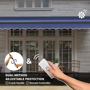 Electric Retractable Awning(Using high-quality and premium materials) ,Waterproof and UV resistant,firm,seek shelter from the rain,sunshade