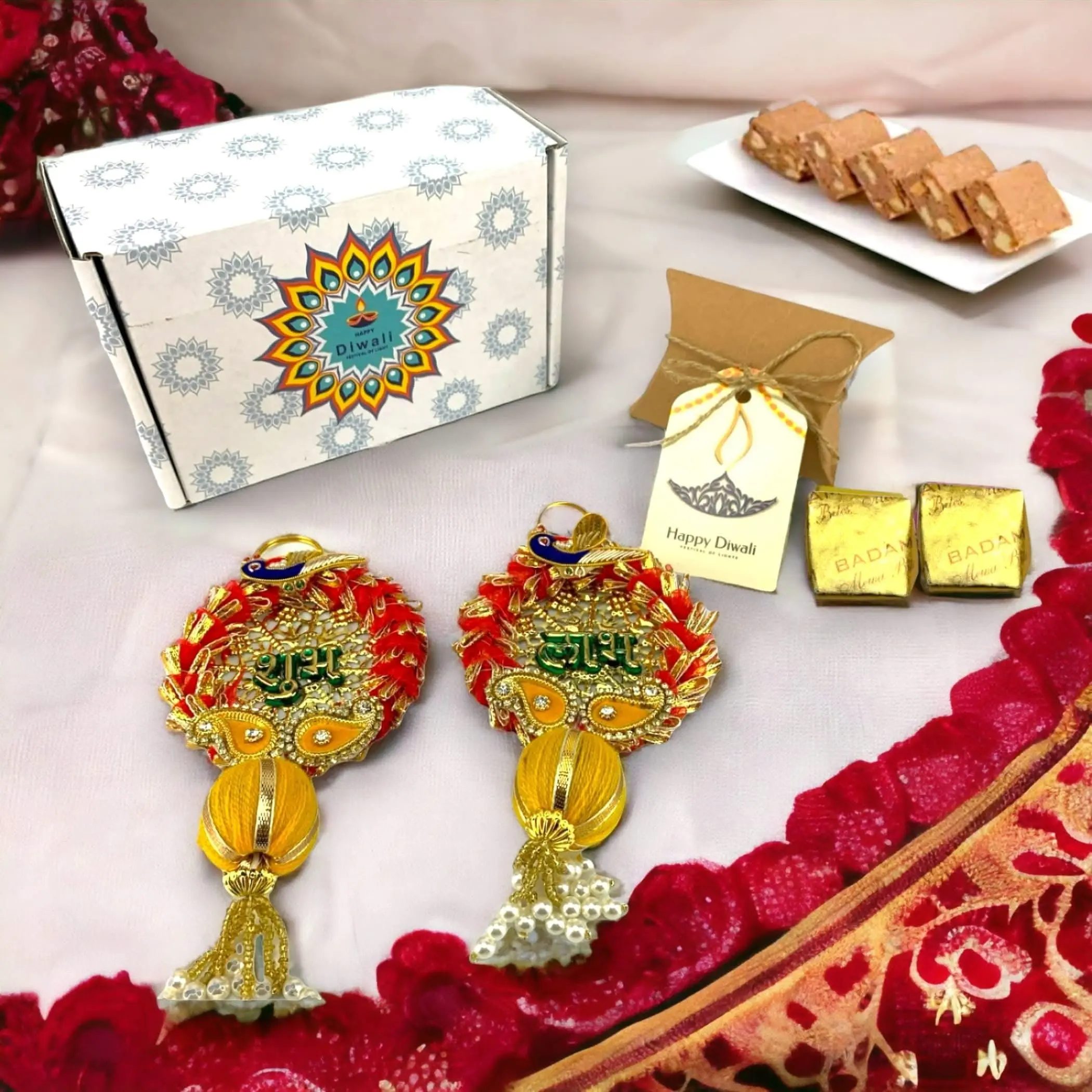 Diwali Gift Basket | Personalized Festive Hampers with Indian Sweets, Shubh Labh & More | Cherished for Family, Friends, Employees