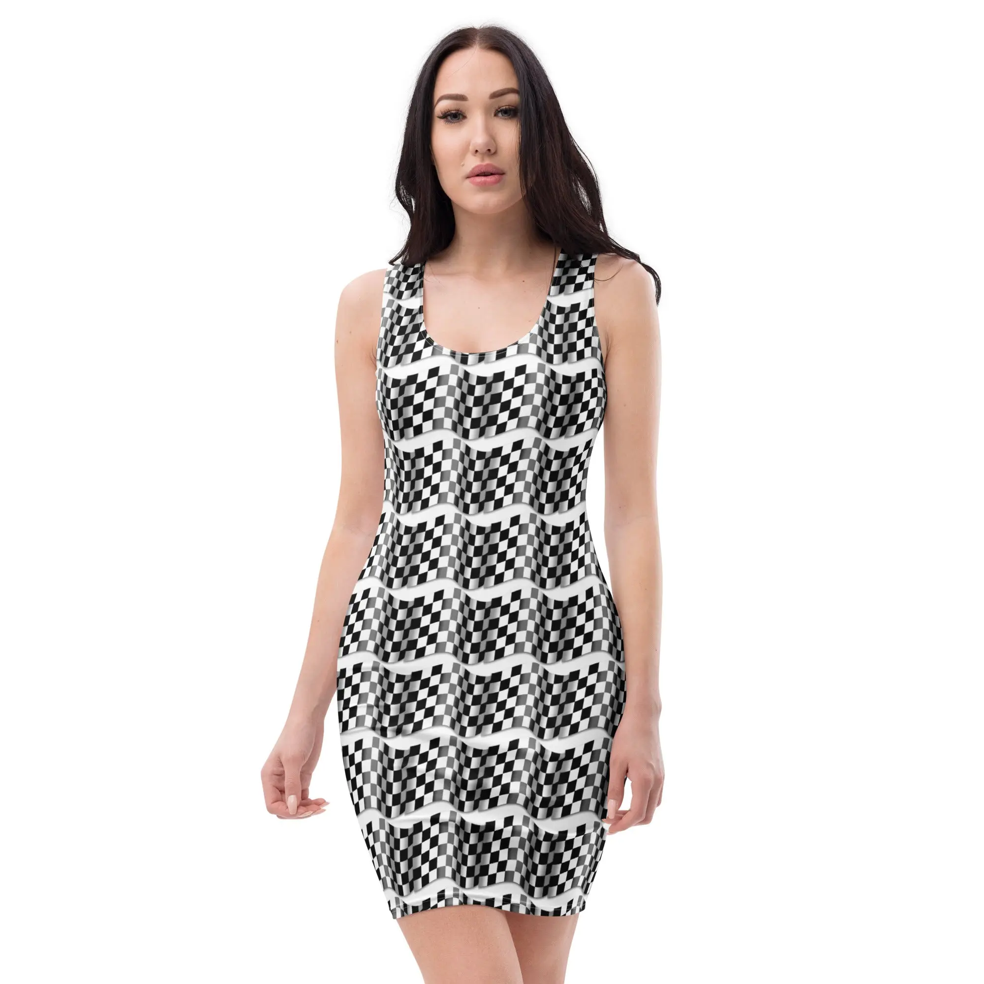 Fast Lane Women's Checkered Flag Dress