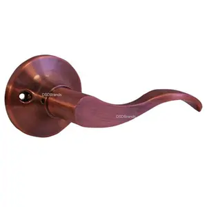 212 MAIN Constructor Prelude Dummy Right Lever Door Lock with Knob Handle Lockset - Antique Copper Door Handles