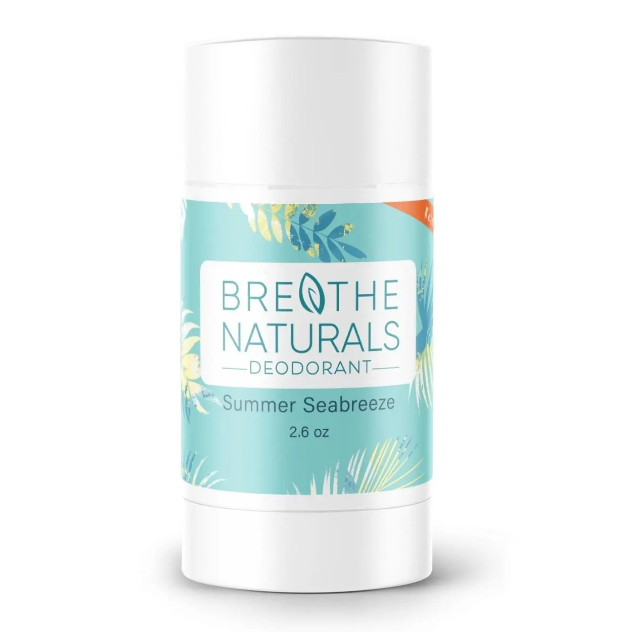 Breathe Naturals Deodorant - Summer Seabreeze - Gentle On Sensitive Skin - All Day Freshness - Aluminum Free & Vegan