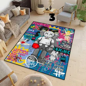 Hypebeast Rug, Hype Beast , Bearbrick rug, Hypebeast Wall Art rug, Pink Hypebeast, Hypebeast carpet, Tepic,Bear brick art,Machine Washable style 3