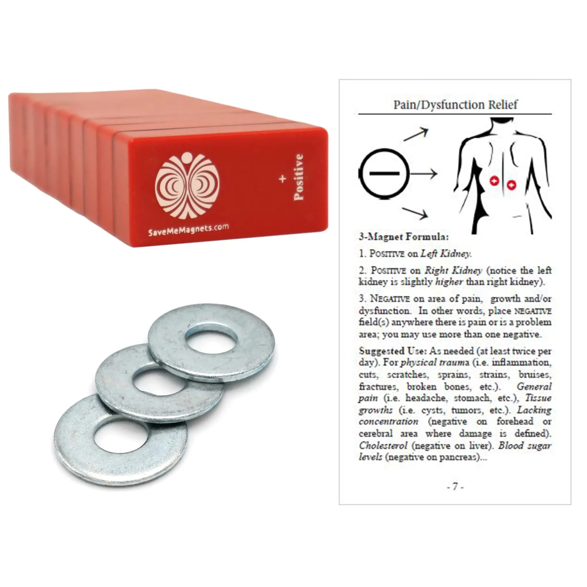 SaveMeMagnets - Biomagnetism Wellness Kit | 6 Therapeutic-Grade Magnets & Illustrated Guide | DIY Magnet Self-Care | Magnetic Tools for Energy, Alignment & Recalibration