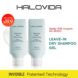 HALOVIDA Leave-in Light Hair Dry Shampoo Gel 2.28oz,No-Rinse Shampoo Gel,Instant Oil Absorption & Invisible Volume Boost,Long-Lasting Oil Control,Soothing & Comfort,Affordable,Pure,4D hyaluronic acid,#SummerVibes #petlovers