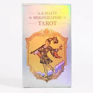 Rider-Waite Tarot Cards Deck, 78 Holographic Classic Tarot Cards Set with Full-Color Illustrated Cards, Perfect Gift for Beginners & Enthusiasts