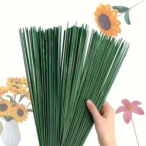 100 Pieces Simulation Floral Plant Stem Iron Wire DIY Material Accessories, Handmade Craft Supplies, Universal Wall Mountable, Artificial Flower Arrangements