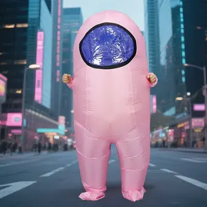 Astronaut Polyester Inflatable Suit, No Battery, Youth Adult Size, Fits 155-190cm, with Fan & Box, Perfect for Halloween Cosplay Party