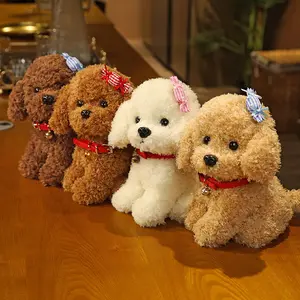 Stuffed Dogs Creative Teddy Dog Lucky Simulation Dog Poodle Plush Toys Handmade Realistic Figure Toy Plush Stuffed Animals