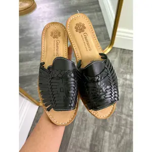 Coco Slide On Huaraches Black