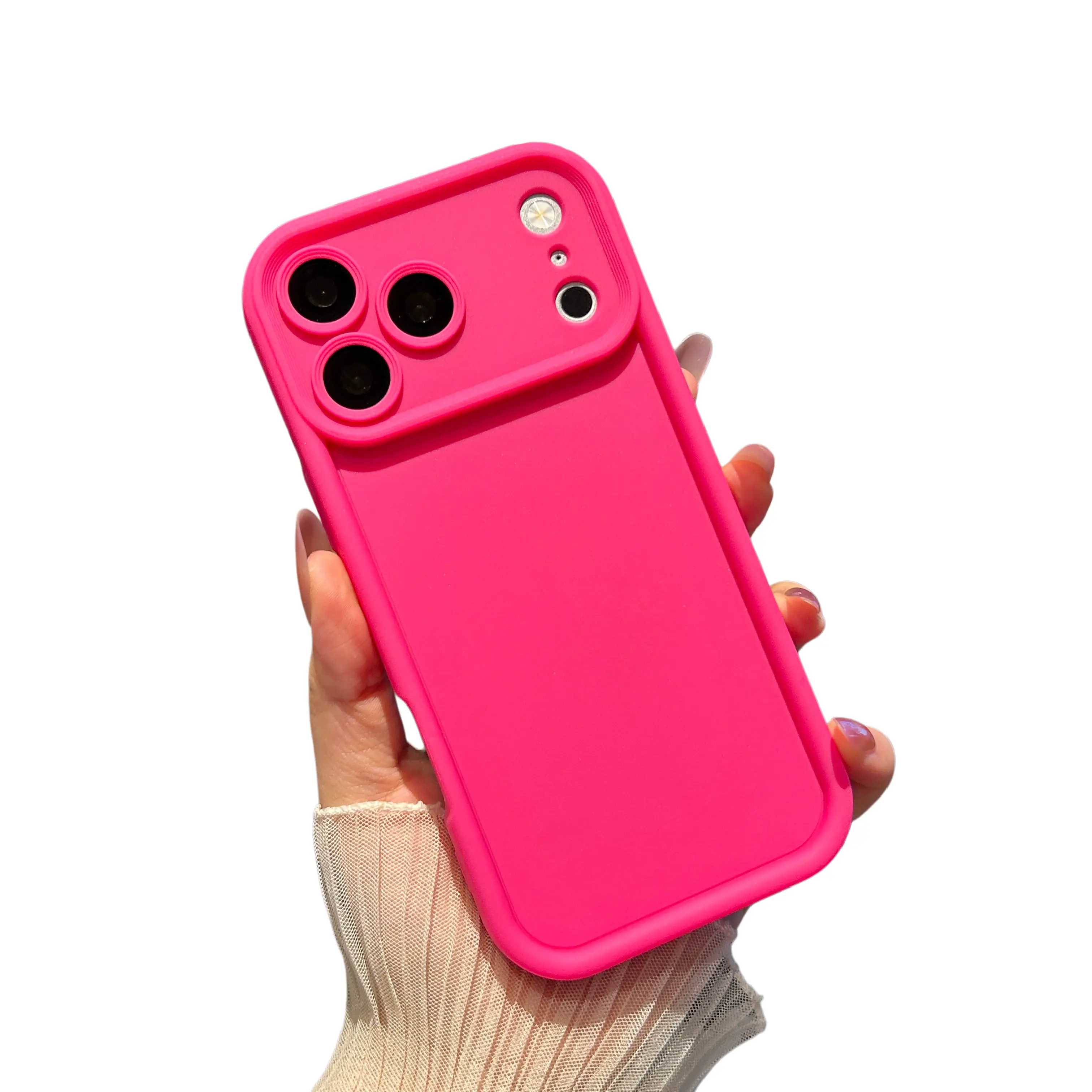 Flexible Liquid Silicone Case For iPhone 17 16 15 14 Pro Max,Full Camera Protection Soft Slim TPU Shockproof Protective Basic Case Matte Anti-Scratch Bumper Case