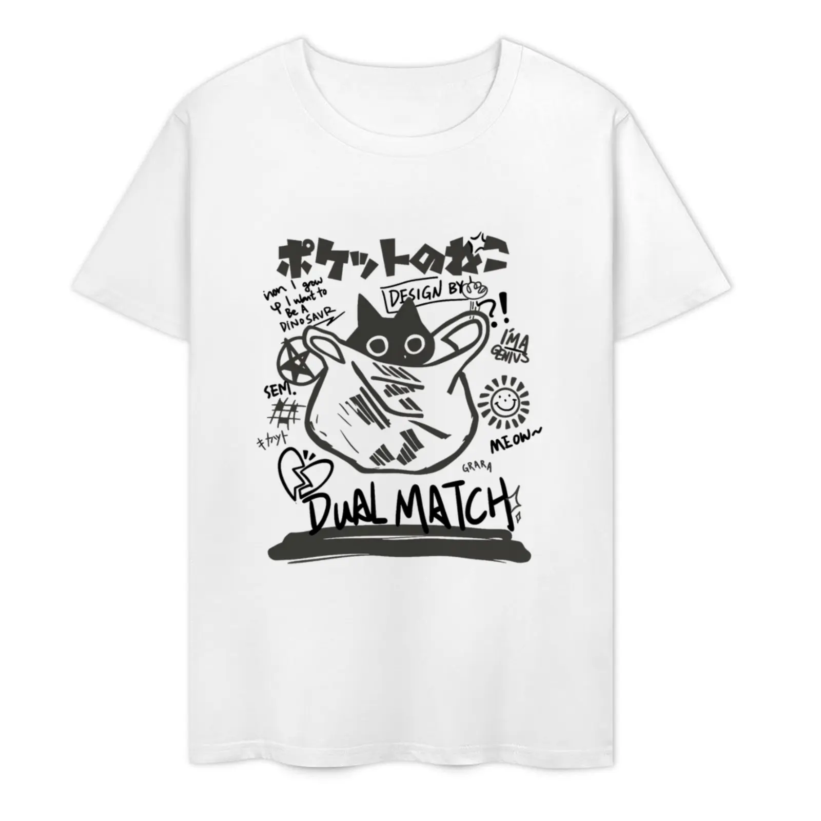 Men's Round Neck Short-Sleeve Sports Top - Unisex Oversized Herringbone T-Shirt with Pocket, Chic Japanese Retro Cartoon Print, Soft Breathable Fabric, All-Season Casual Wear (Monaco Yacht Club Flag, Jack Skellington, Heart Hands Designs)