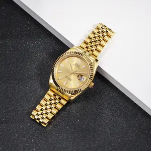 BUREI Men's Classic Luxury Watch Stainless Steel Waterproof Machine Watch Fashion Double Watch Date Sapphire Crystal