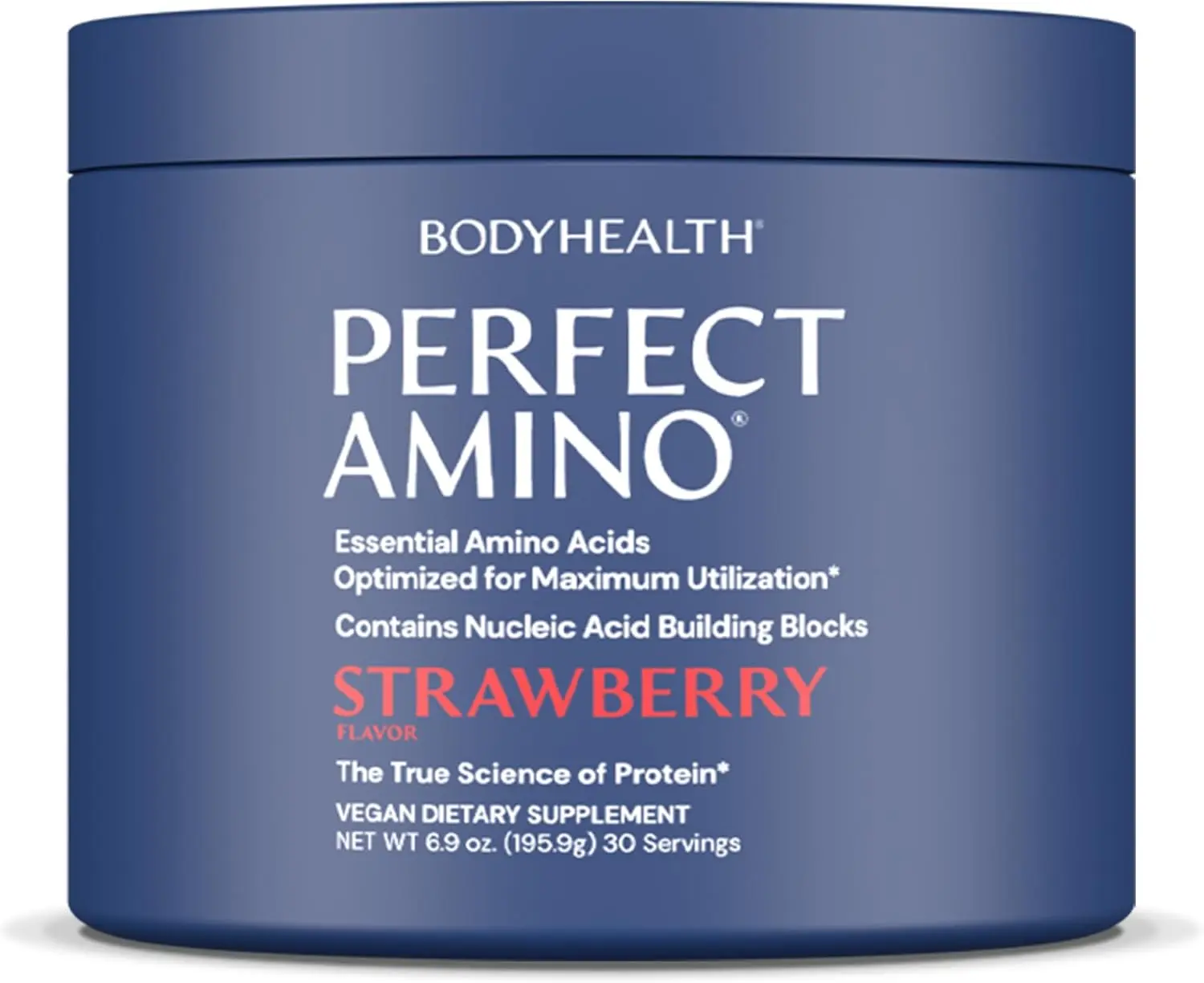 PerfectAmino Powder - BCAA and Essential AA Supplement, Pre-Post Workout Muscle Aid, Strawberry Flavor Amino Acid Drink for Men-Women, 30 Servings