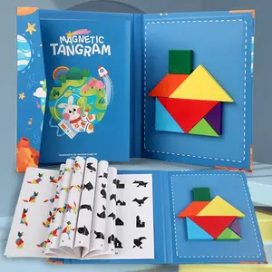 Magnetic Tangram Puzzle, Colorful Early Education Toy, 3D Geometric Shape Puzzle, Educational Brain Game, Enhances Logical Thinking