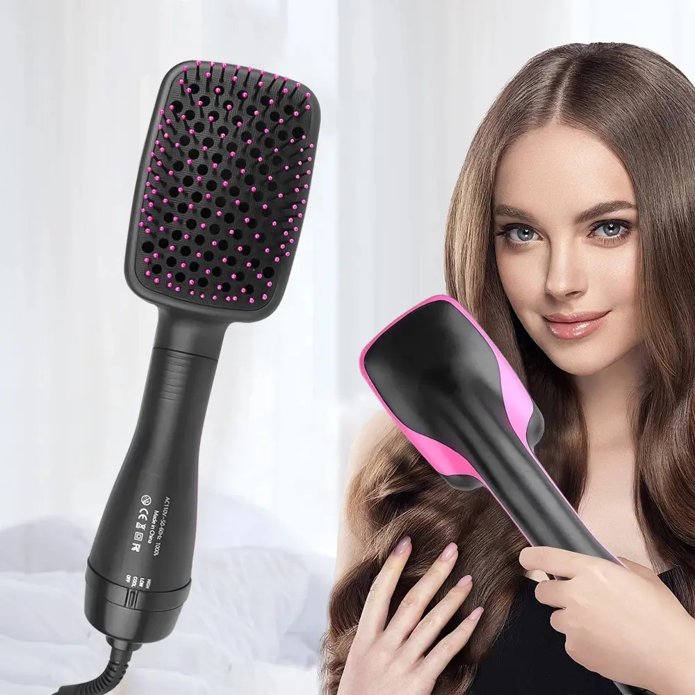 Hair Dryer Brush Blow Dryer Brush in One, 3 in 1 One Step Hair Dryer and Styler, Negative Ion Hair Straightener Hot Air Styling Tool for Straightening Drying Smoothing