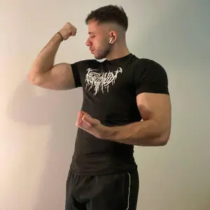 Men's Running Compression T-shirt Short Sleeve Sport Tees Gym Fitness Sweatshirt for Intense Training Sessions with Compression Design and Versatile Fit