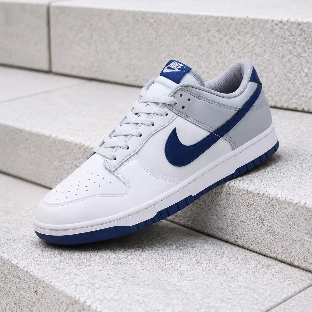 Nike Dunk Low Retro White Deep Royal Wolf Grey HF5441-118 Men's Fashion Sneaker New