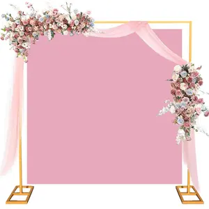 Twister.ck 8FTx8FT Wedding Arch Backdrop Stand, Square Metal Arch Frame, Balloon Backdrop Arch Frame For Ceremony Birthday Party Outdoor Indoor Celebration Decoration