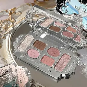 Kapelle Six Color Swan Eyeshadow Palette, Contour Blush Highlighter, Multi-Use Portable High-Quality Eye Shadow, Travel-Friendly Makeup, Highly Pigmented Palette