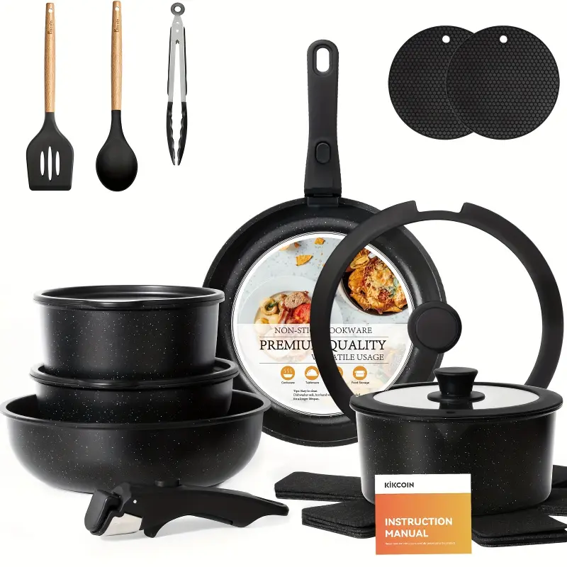 22-piece luxury non-stick cookware set - a premium ktops, dishwashers, and ovens, making it an excellent gift for family, friends, anniversaries, spring essentials, and Mother's Day