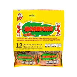Indy Hormigas Watermelon Candy Mexican Hard Candy (12 Count), Sweet, Spicy Snack Bonbon Candies, Dulces Mexicanos, Spicy