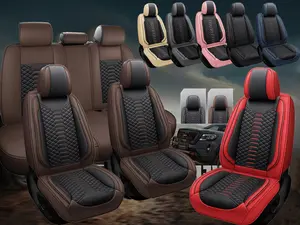 Premium Napa PU Leather 5-Seats Car Seats Covers Custom Fit For Jeep Wrangler JK JL 4-Door Full Set Seat Covers 2007-2025 SUV Truck Pickup Waterproof Leather Car Interior Accessories Decoration