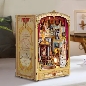 Qimeng Opera House Wooden 3D Model | A surprise hidden within the box—a gift girls can’t resist; exquisite miniature scene; fun manual assembly; versatile desktop home decor; perfect Christmas or birthday gift; a captivating choice for girls.