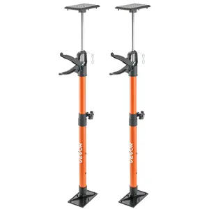 VEVOR Cabinet Jack Support Pole, 2-Pack, 21.3-60 Inch Steel Telescopic Quick Support Rod, Adjustable 3rd Hand System up to 154 lbs Capacity for Installing Cabinets, Lifting Drywall, Cargo Bars