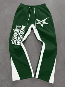 Men's Colorblock Letter & Star Print Sweatpants, Sports Trousers, Casual Comfy Jogger Pants for Daily Wear, Men's Trousers for All Seasons, Athleisure Pants, Athleisure Style Bottoms