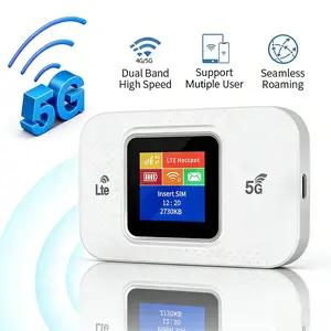4G/5G Portable WiFi Hotspot 300Mbps High-Speed Mobile Hotspot, Global Network Use, 3000mAh Long Battery, Connect Multiple Devices, Works with All SIM Cards for global Travel，portable wifi router for travel