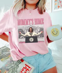 Kamala Mommy's Home Shirt, Kamala Shirt,  Vote For Kamala Harris , Kamala Pink White House, Kamala 2024