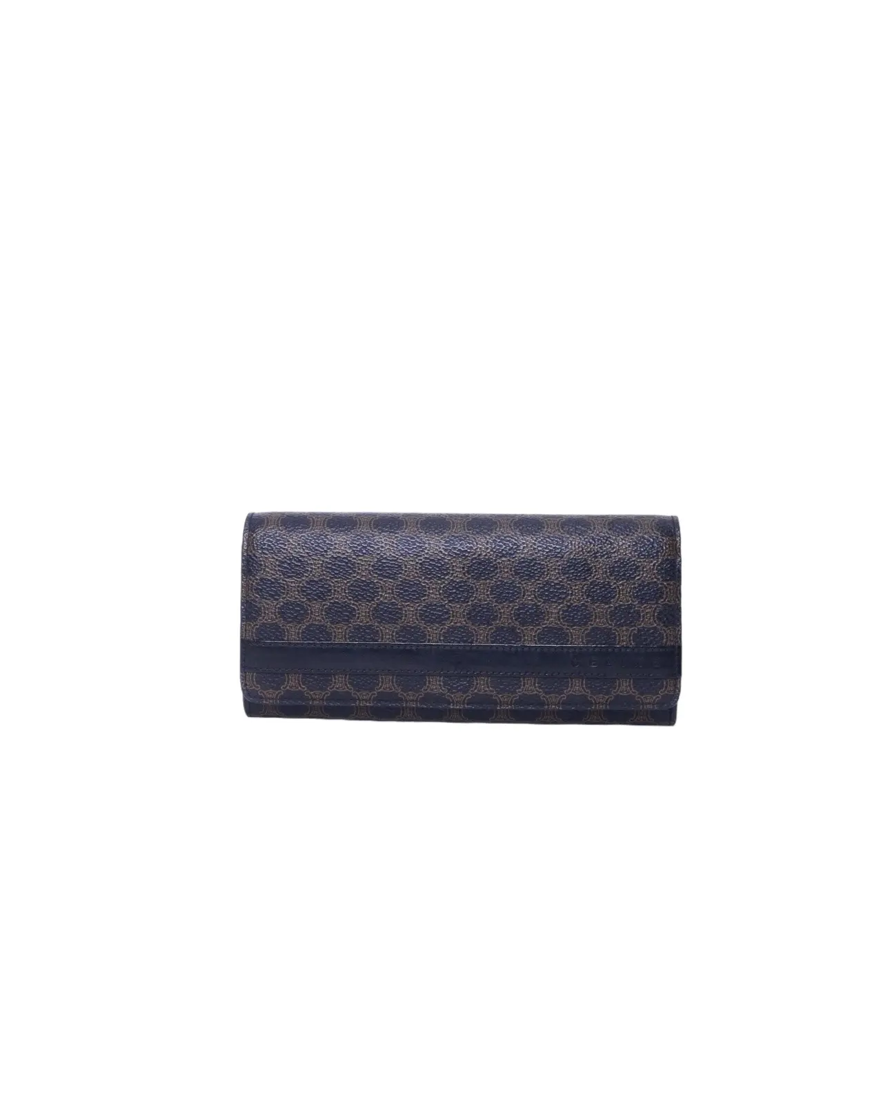 Pre-owned Celine Leather Small Leather Goods MACADAM LONG WALLET