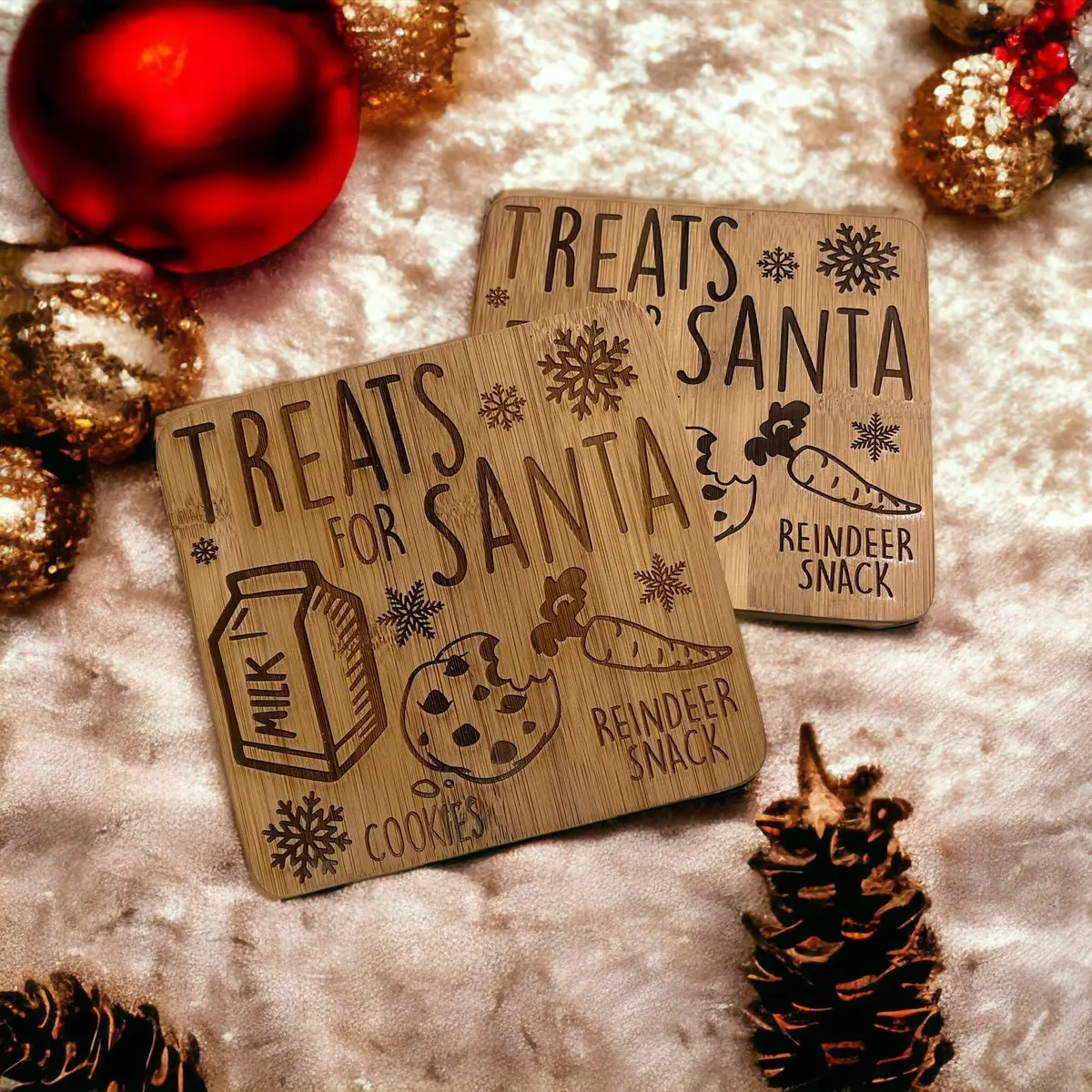 Santa Christmas Eve Cutting Board Tray