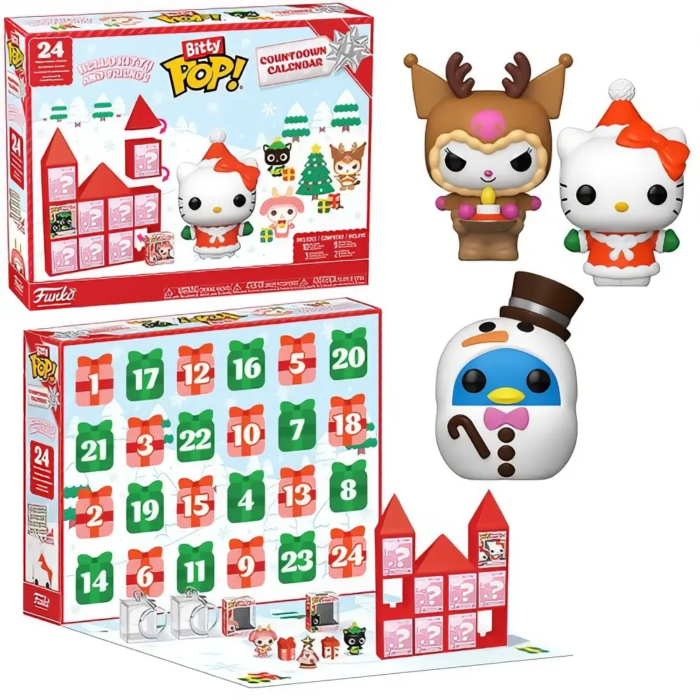 Funko Hello Kitty and Friends 2026 Edition Bitty Pop! Advent Calendar with 24 Unique Mini-Figures Holiday Christmas Halloween