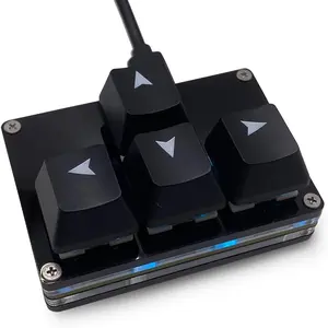 Mini 4-Key Keypad WASD Arrow Key Keycaps Keyboard One-Handed Mechanical Gaming Keypad Programmable USB-C Customized Keyboard for Working