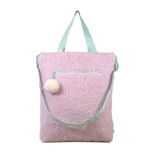 Snuggle Tote XL – The Oversized Sherpa Tote Bag for Sleepovers, Violet Dreams